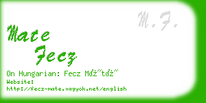 mate fecz business card